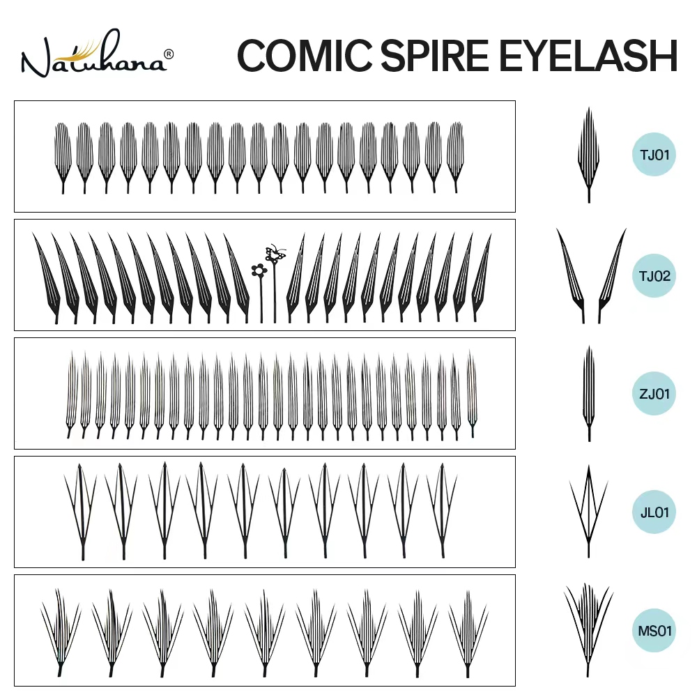 Anime Cosplay Lashes - Cílios NATUHANA Comic Spire C D