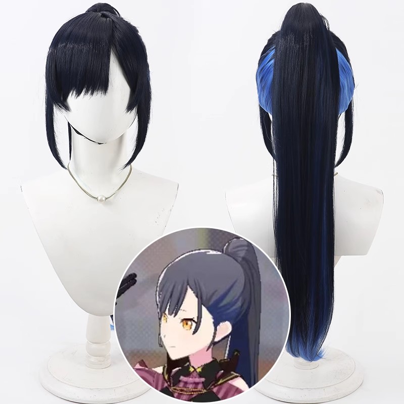 Anime Cosplay Long Black Hair - Projeto sekai colorido palco shiraishi uma