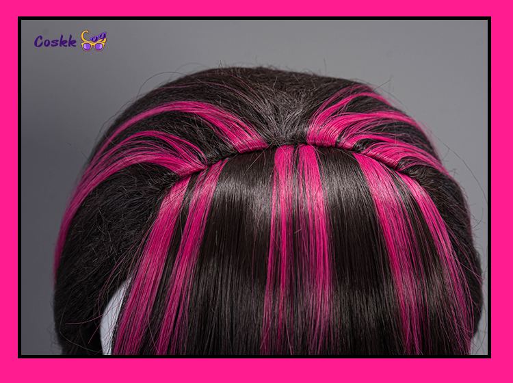 Peruca de Cosplay Draculaura,  - Anime Cosplay Long Black Hair avaliação e preço