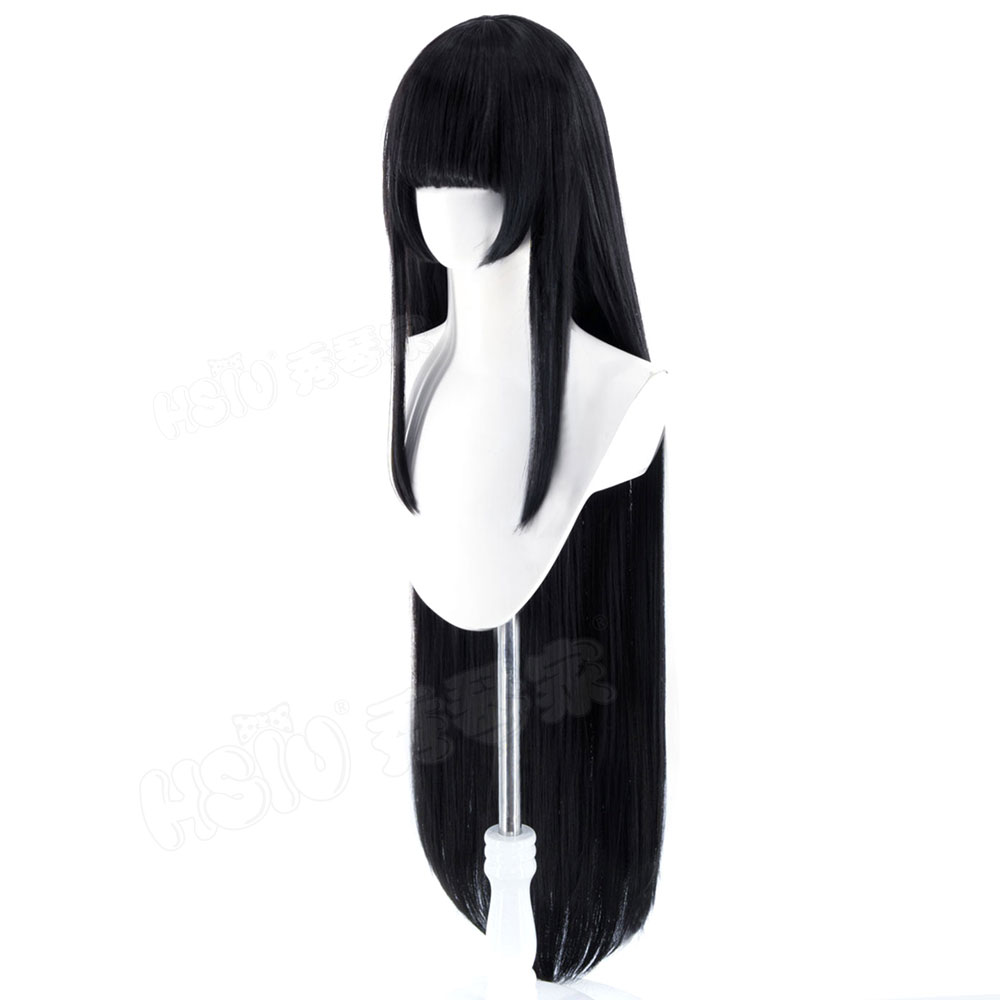 Peruca de Cosplay Kaguya Houra - Anime Cosplay Long Black Hair avaliação e preço
