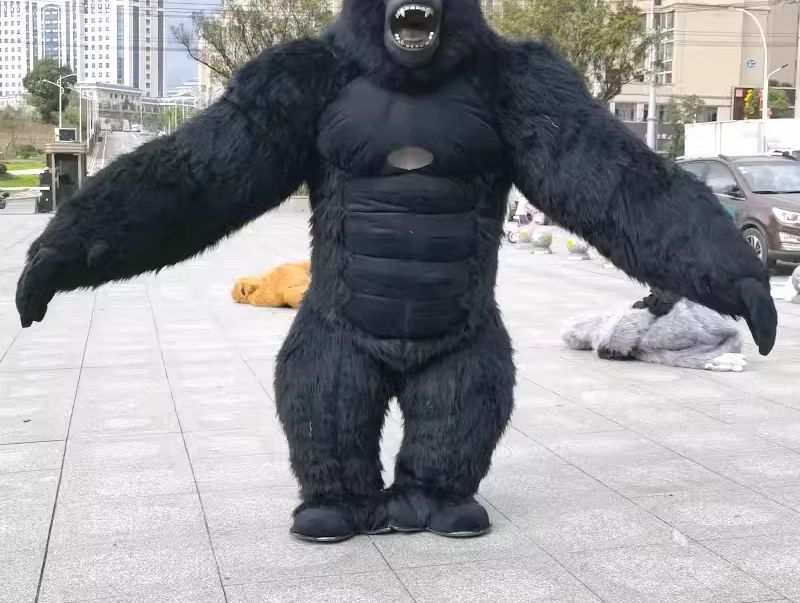 Vida real inflável gorila traj - Anime Cosplay Real Life avaliação e preço