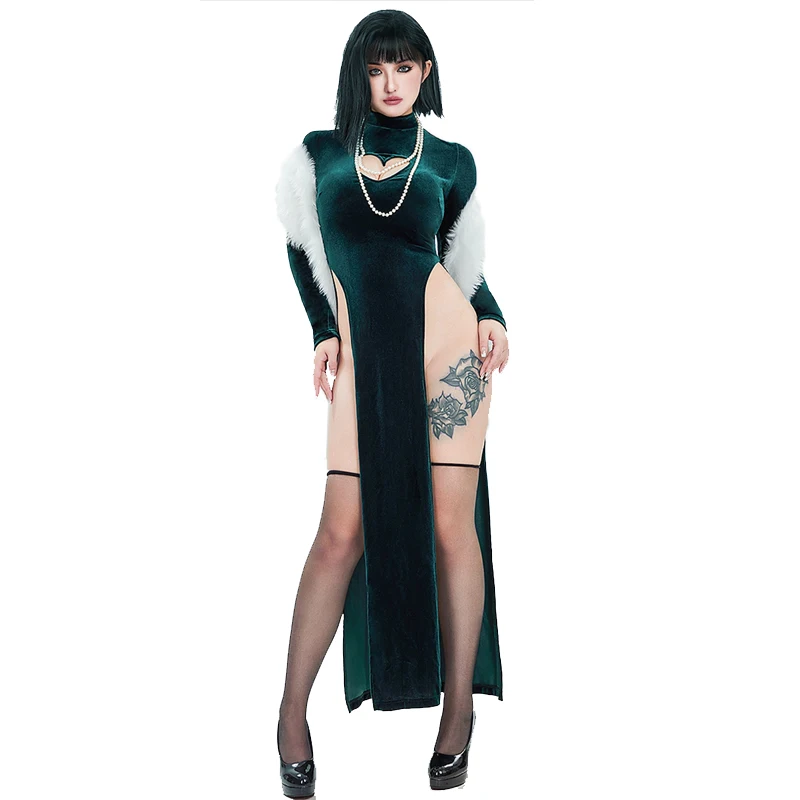 Sexy velet peludo capa vestido - Anime Cosplay One Punch Man avaliação e preço
