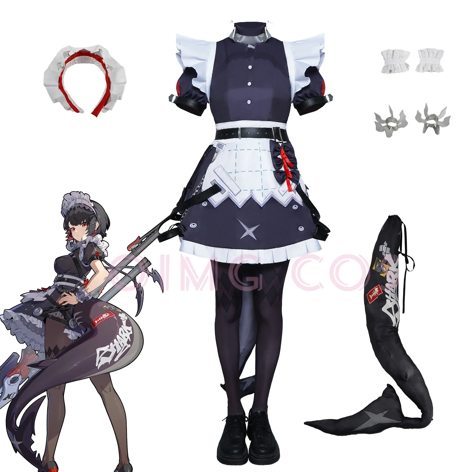 Ellen joe zenless zona zero co - Anime Cosplay Wigs avaliação e preço