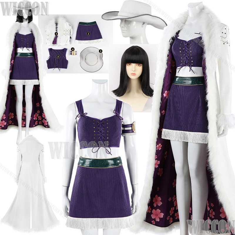 Fantasia de Cosplay Nico Anime - Anime Cosplay Long Black Hair avaliação e preço