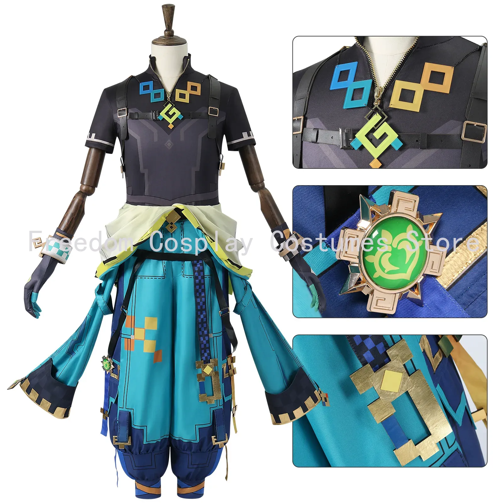 Jogo genshin impacto kinich co - Anime Cosplay Wigs avaliação e preço