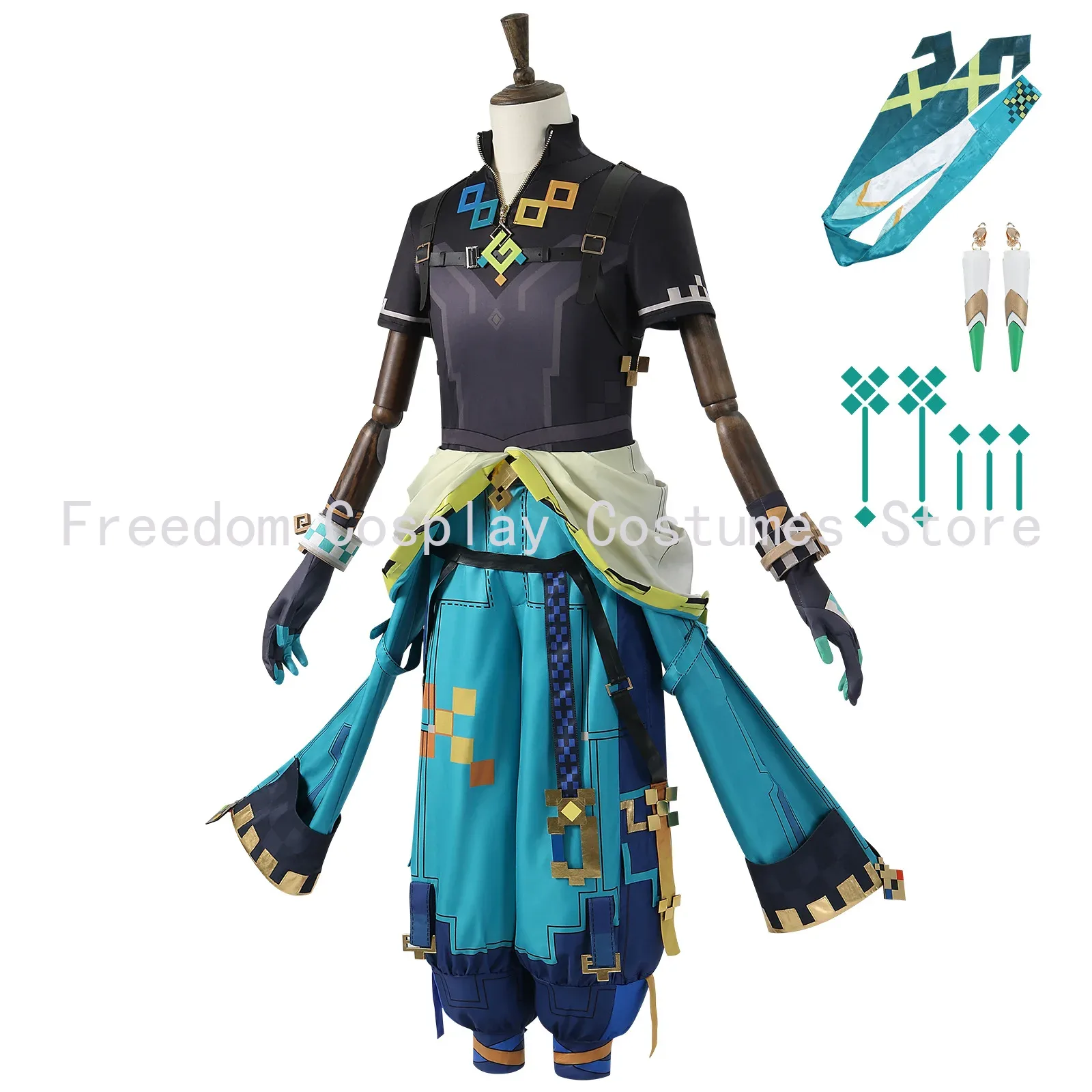 Jogo genshin impacto kinich co - Anime Cosplay Wigs avaliação e preço