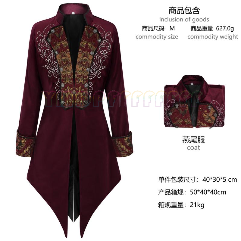 Casaco bordado para homem, est - Anime Cosplay To Buy avaliação e preço