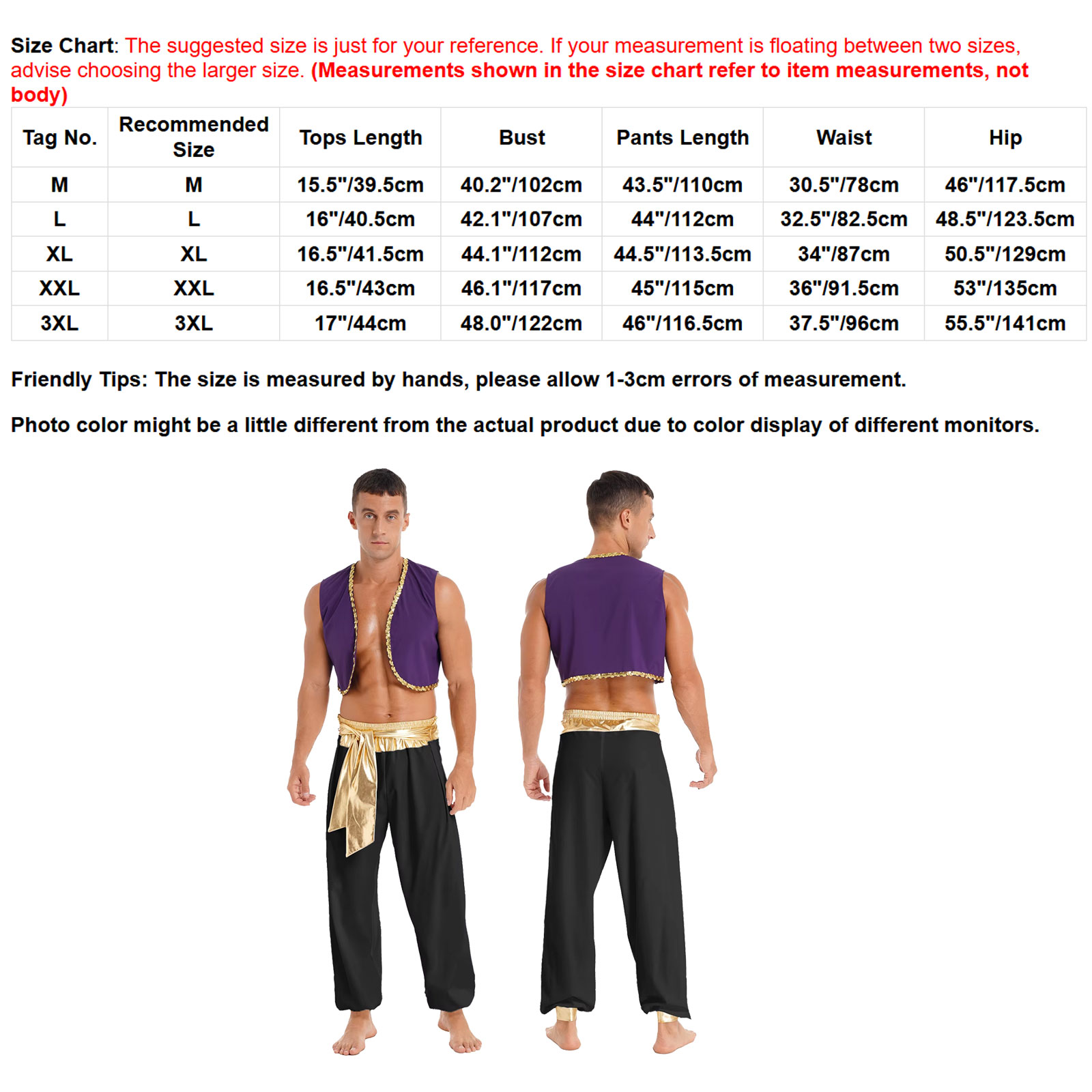 Fantasia de Aladins para Homen - Anime Cosplay To Buy avaliação e preço