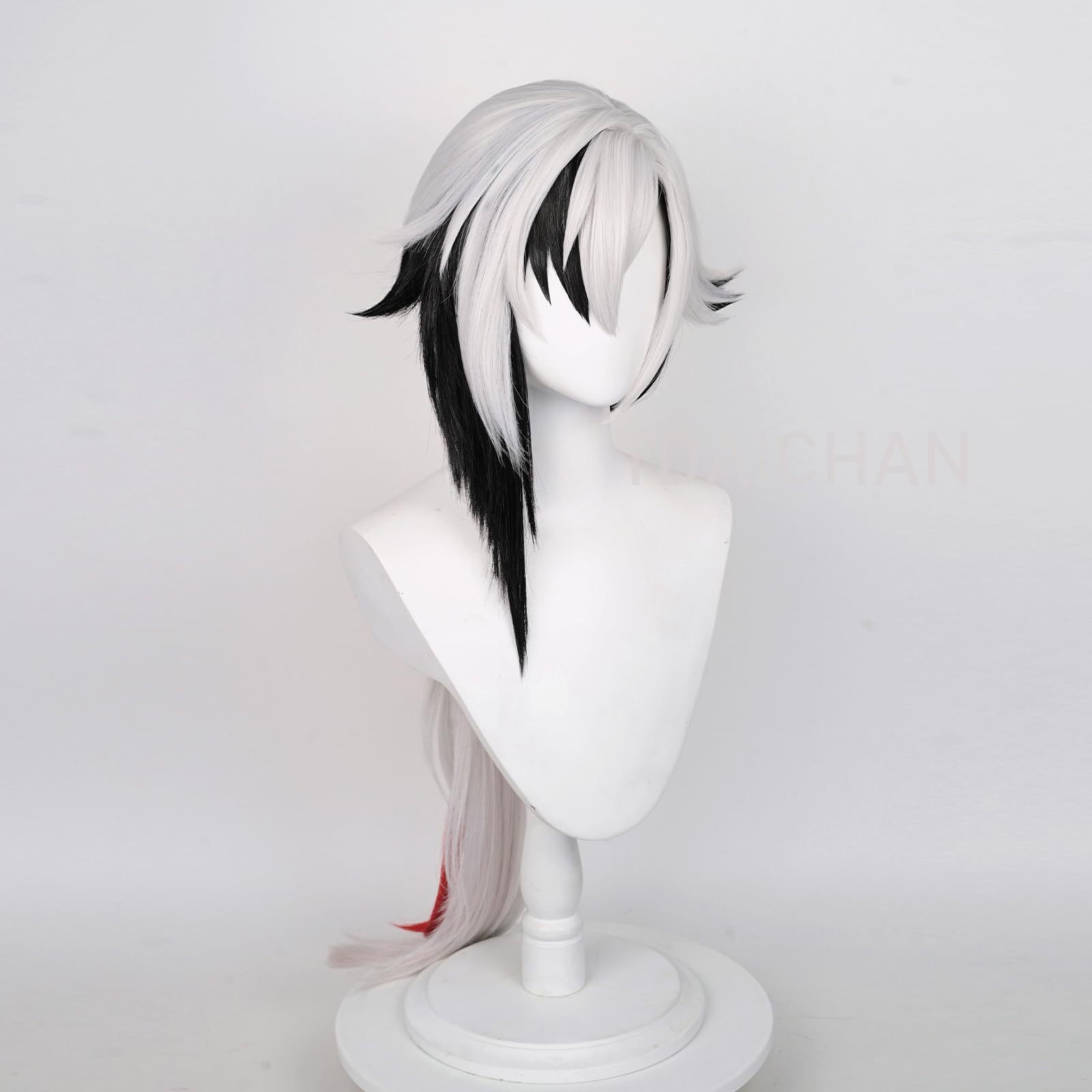 Peruca de Cosplay Arlecchino d - Anime Cosplay Long Black Hair avaliação e preço