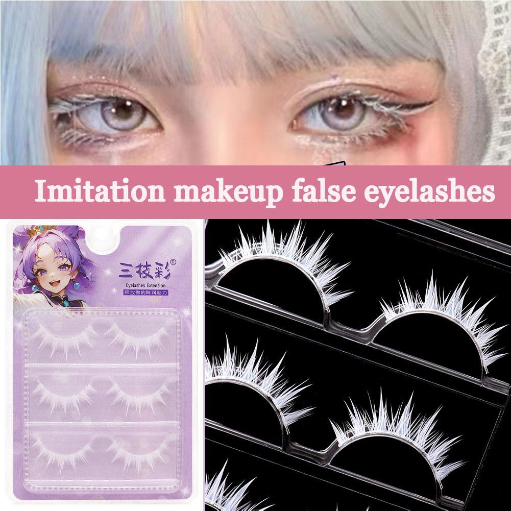 Cílios Postiços Brancos para C - Anime Cosplay Lashes avaliação e preço