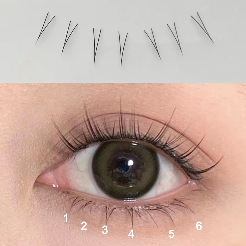 J curl v forma sob cílios em q - Anime Cosplay Lashes avaliação e preço