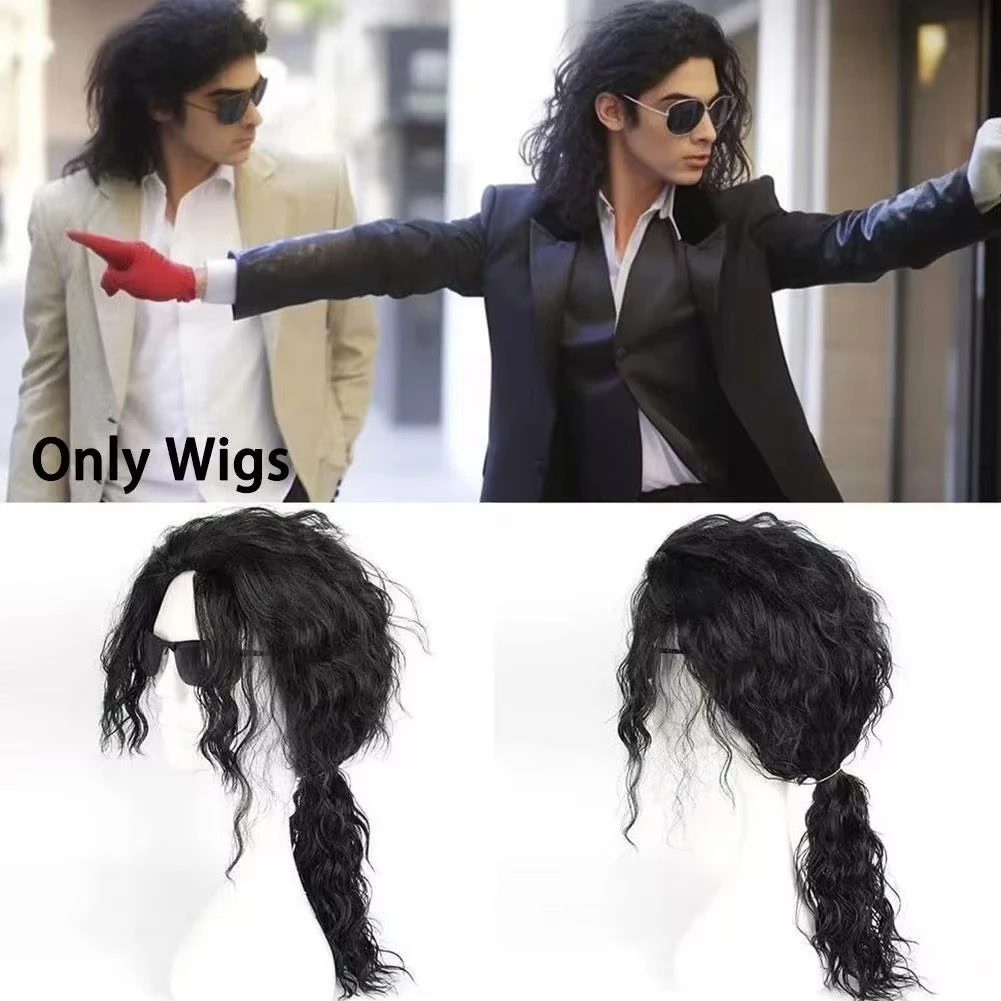 Peruca preta para cosplay de M - Anime Cosplay Long Black Hair avaliação e preço