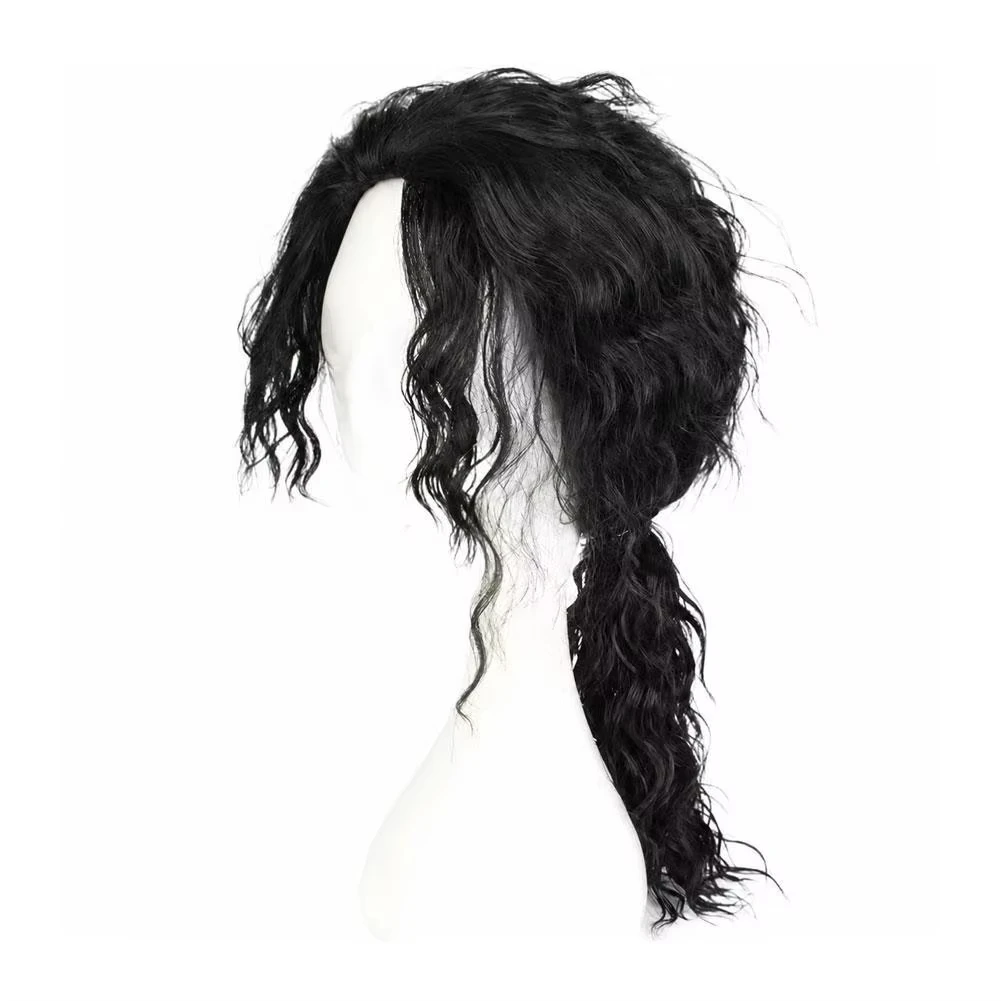 Peruca preta para cosplay de M - Anime Cosplay Long Black Hair avaliação e preço