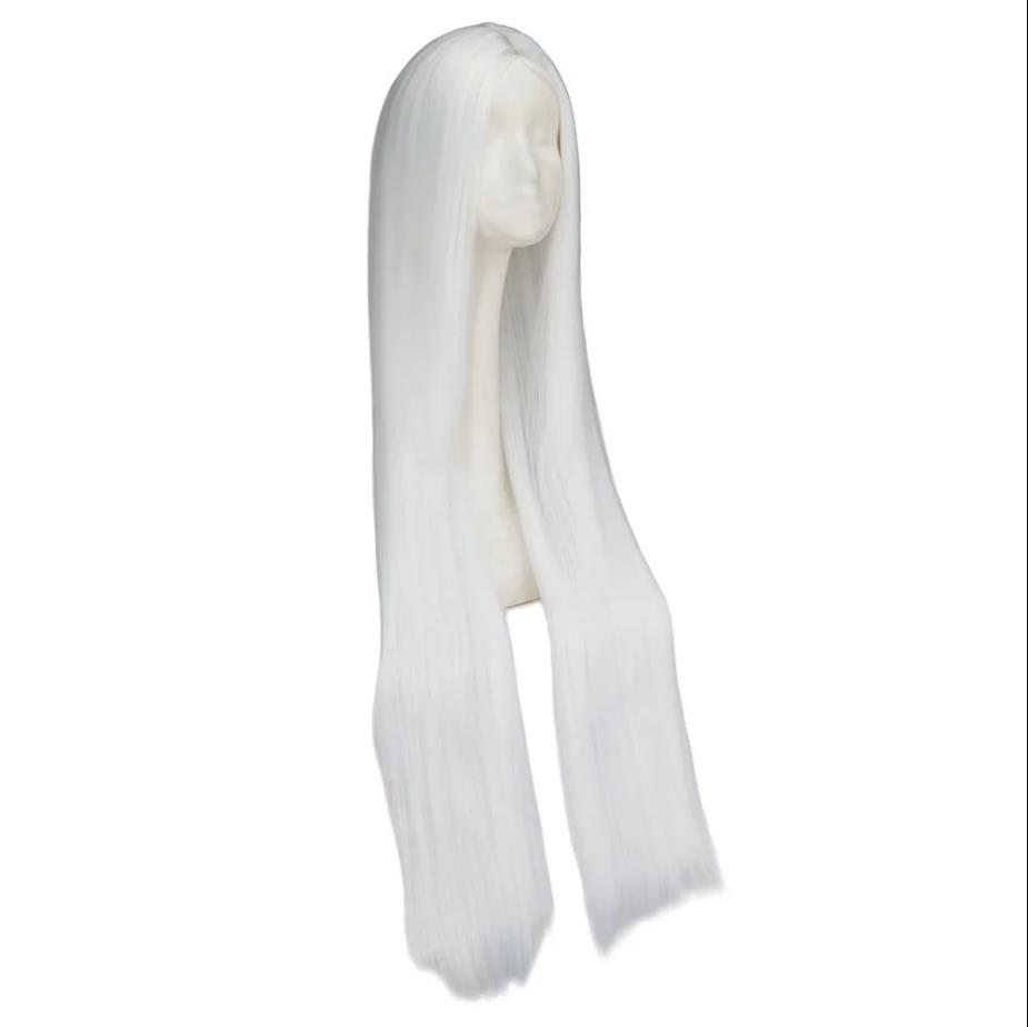 Peruca sintética longa preto e - Anime Cosplay Long Black Hair avaliação e preço