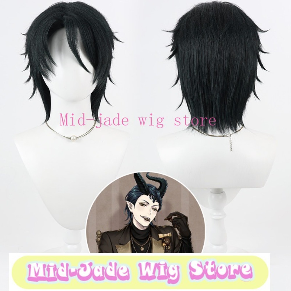 Peruca de Cosplay Malleus Drac - Anime Cosplay Long Black Hair avaliação e preço