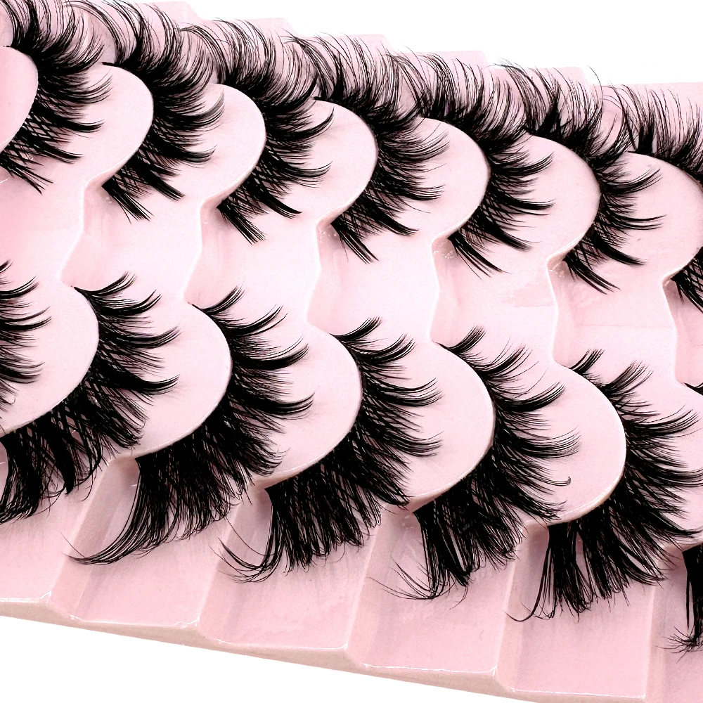 7/8 pares de cílios de olho de - Anime Cosplay Lashes avaliação e preço