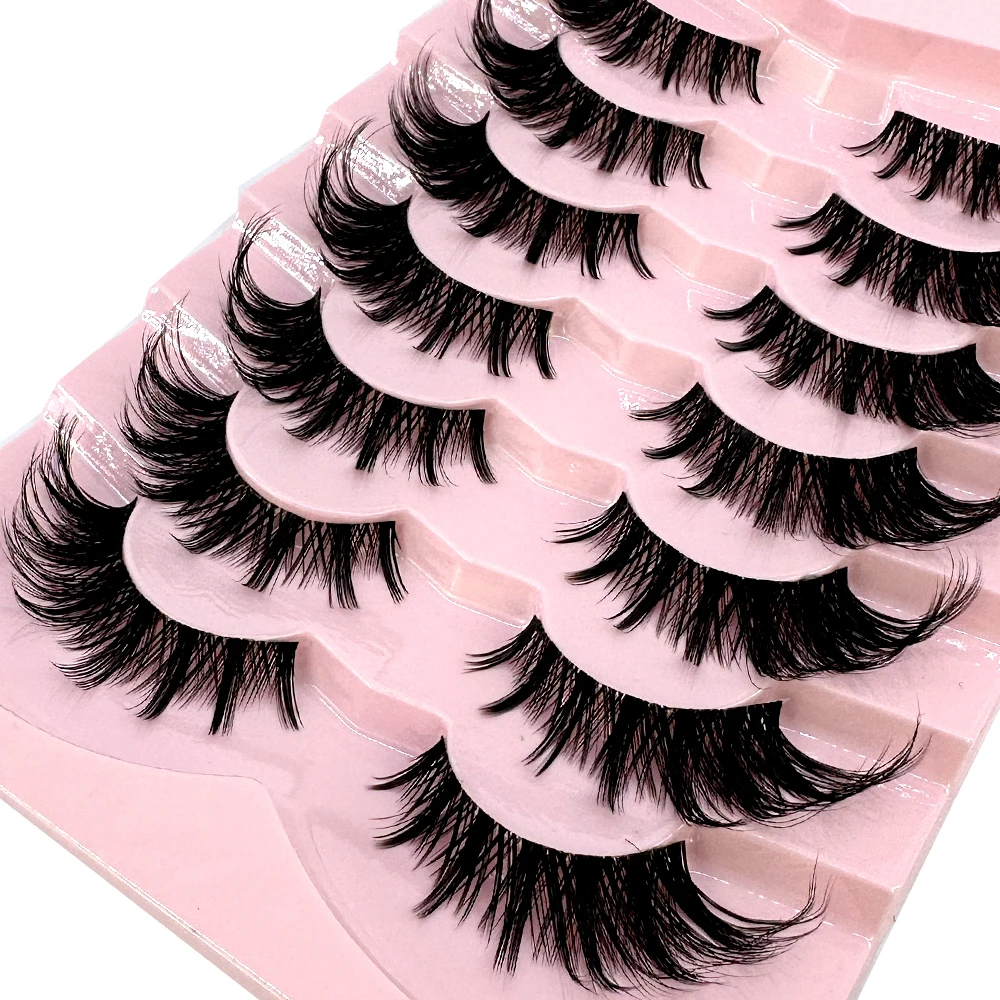 7/8 pares de cílios de olho de - Anime Cosplay Lashes avaliação e preço